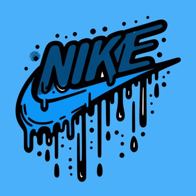 dripping nike logo