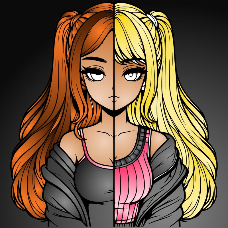 realistic girl split