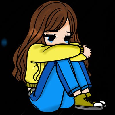 a girl  after a breakup