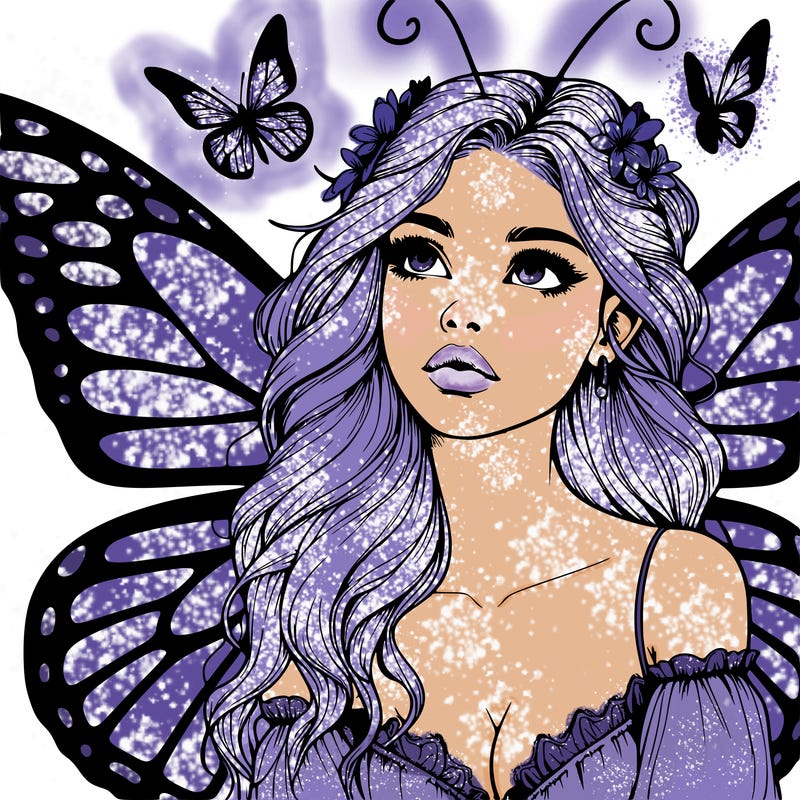 butterfly fairy realistic girl