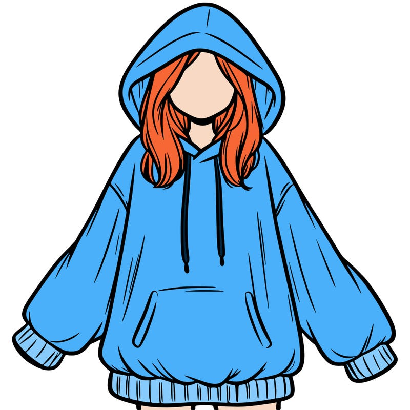 girl in oversized hoodie