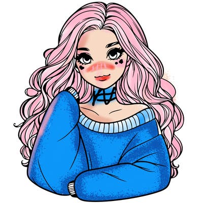 a beautiful girl in a big sweatshirt