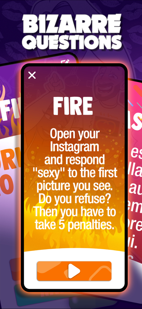 Partybus · Party Games - A screenshot of the Partybus app showing a social media dare challenge for a party game.