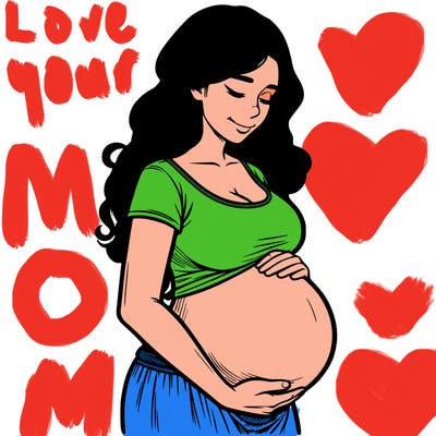 woman heavily pregnant realistic