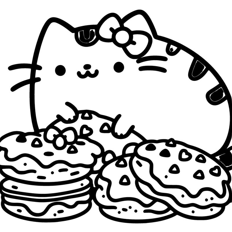 pusheen and cookies