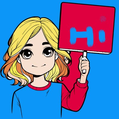 realistic girl holding up a sign