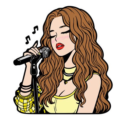 realistic female singer