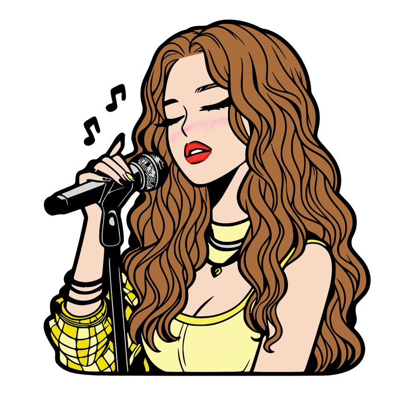 realistic female singer