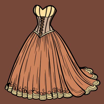 wedding dress-corset and a long and flowy skirt