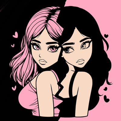 realistic girl split