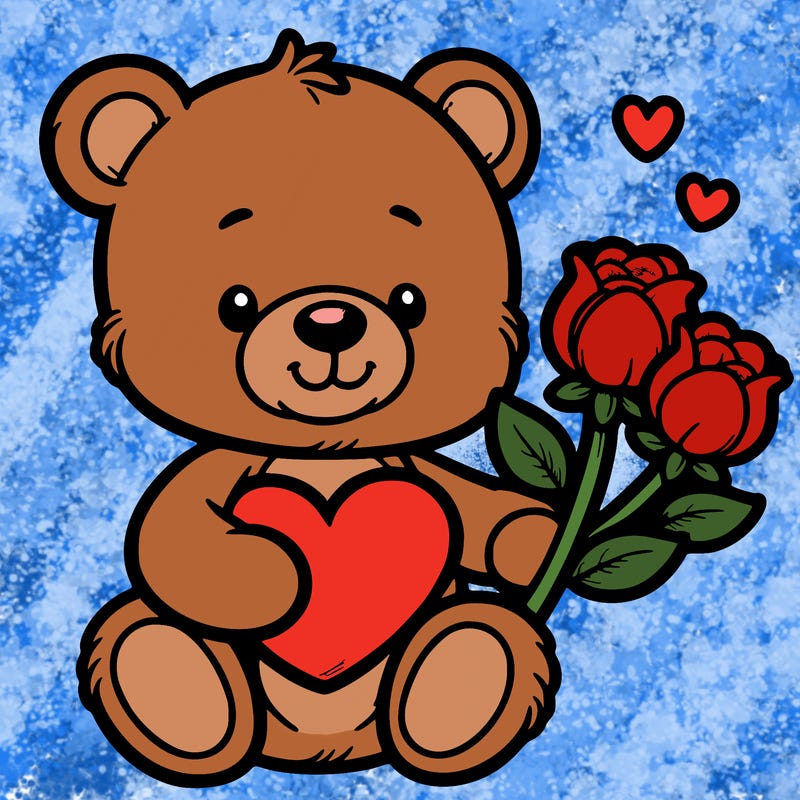 teddy bear a holding heart