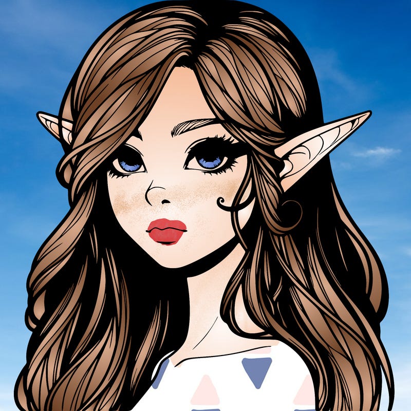 elf girl realistic dark fantasy