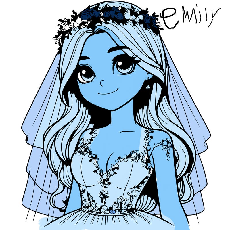 realistic girl in a wedding dress