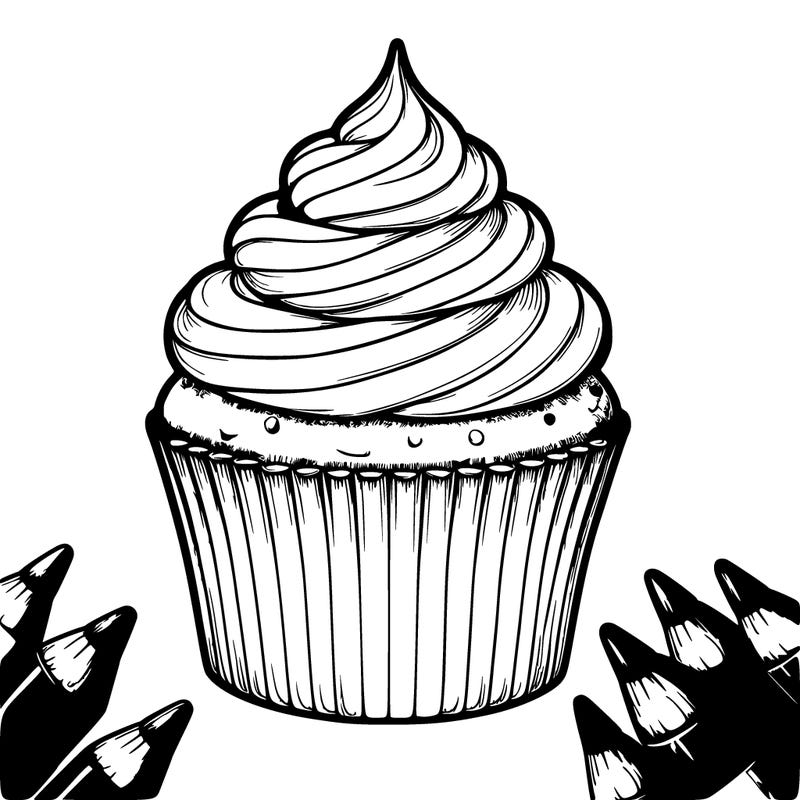 realistic cupcake