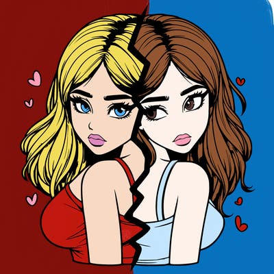 realistic girl split