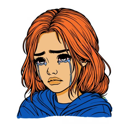 realistic crying girl