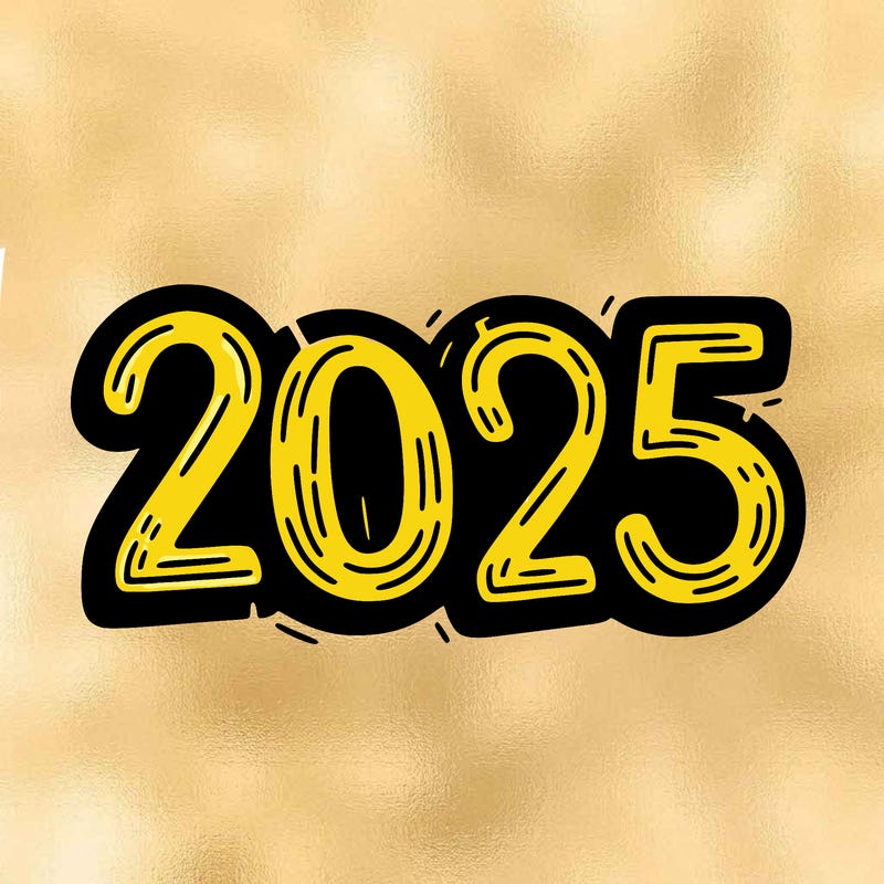 one line scrawled numbers sketch design “2025”