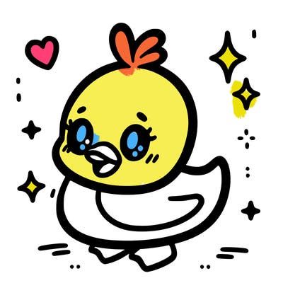 a kawaii duck