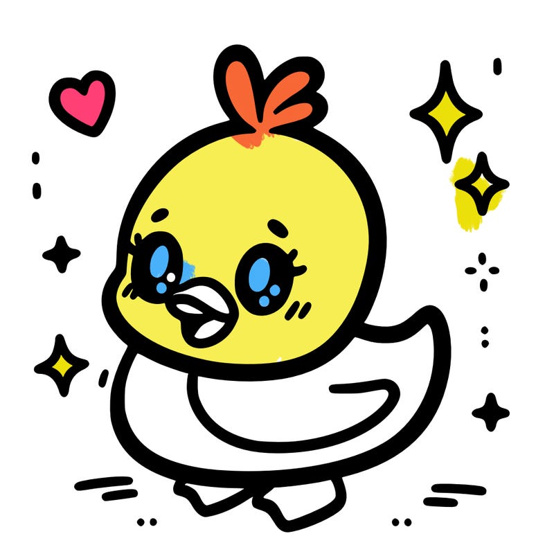 a kawaii duck