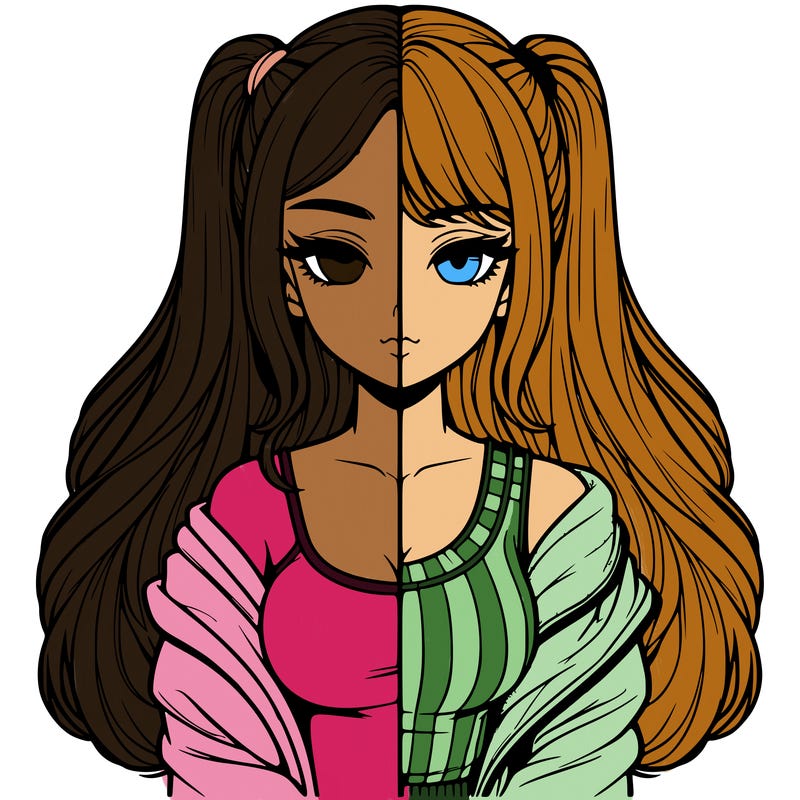 realistic girl split