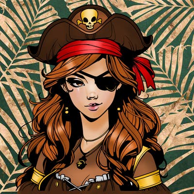 realistic pirate that’s a girl