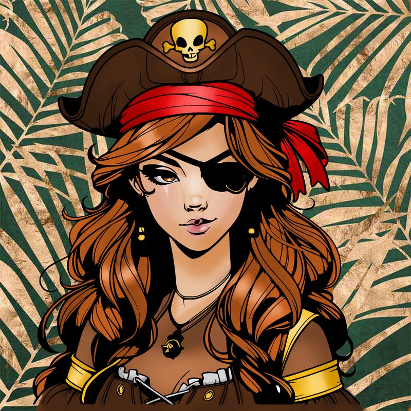 realistic pirate that’s a girl