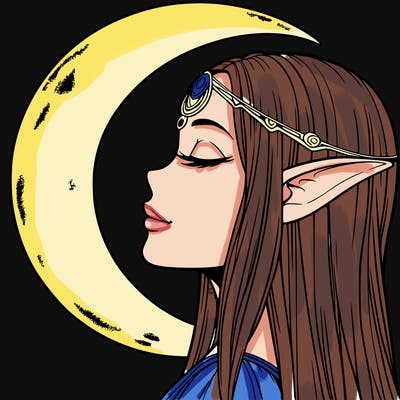 a realistic moon elf