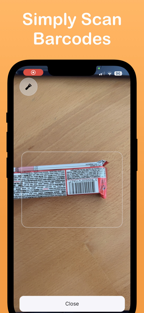 Food Allergy Scanner - Bokha - Bokha app interface scanning a food product barcode for allergy check