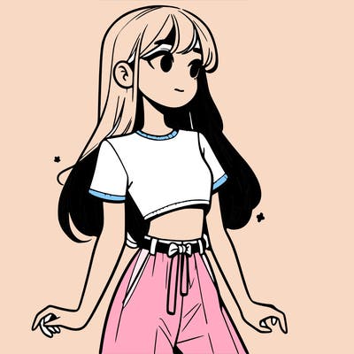 girl in a cute crop top