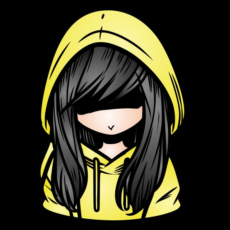 girl with hair covering her face and wearing a hoodie