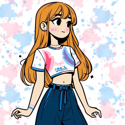 girl in a cute crop top