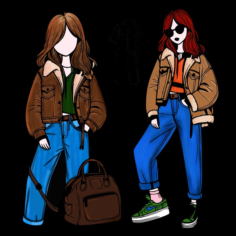 model, with cool clothes