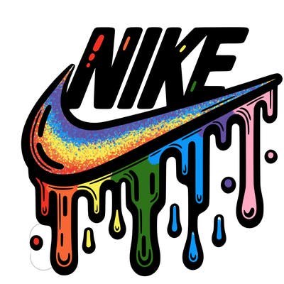 dripping nike logo