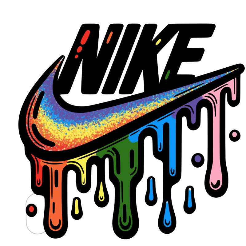 dripping nike logo