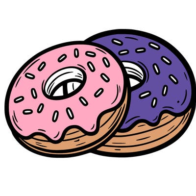 a piece of food doughnuts