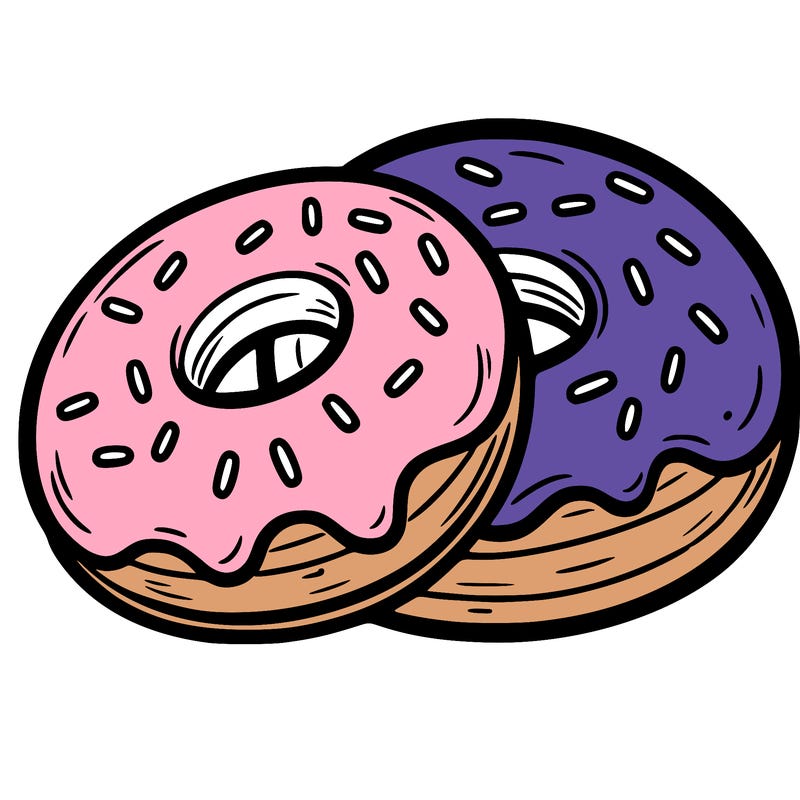 a piece of food doughnuts