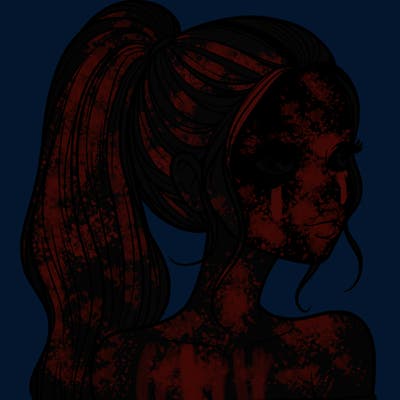 a beautiful and realistic girl with a high pony tail