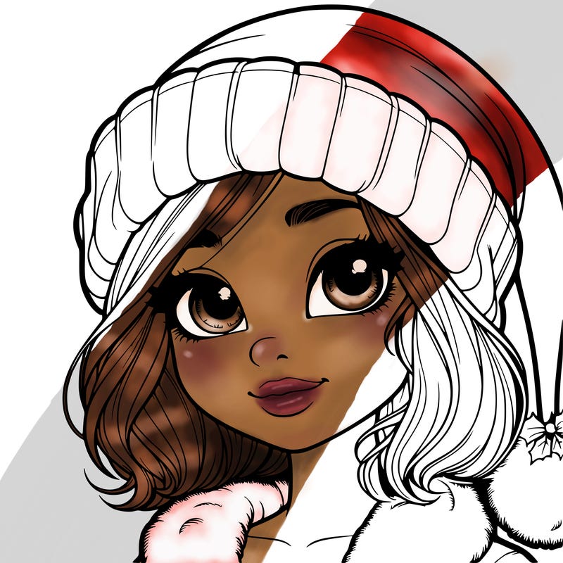 realistic christmas girl