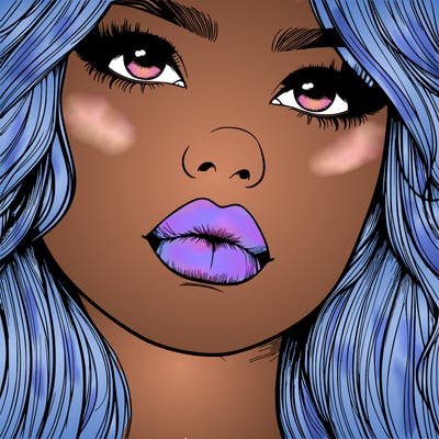 really realistic girl with lips