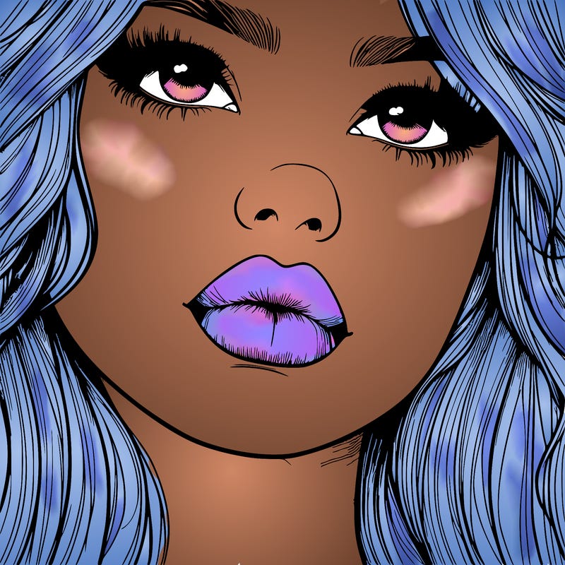 really realistic girl with lips