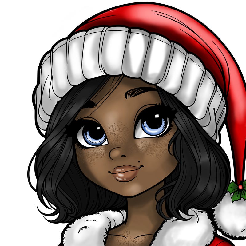 realistic christmas girl