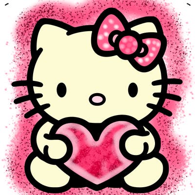 hello kitty with heart