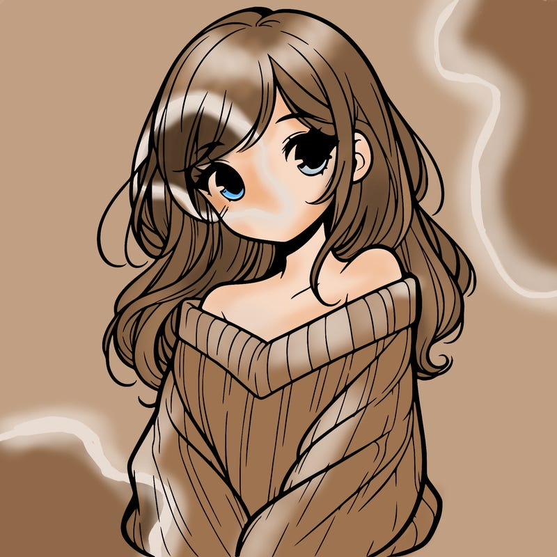 shy pretty girl wearing a sweater that is falling off one shoulder portrait