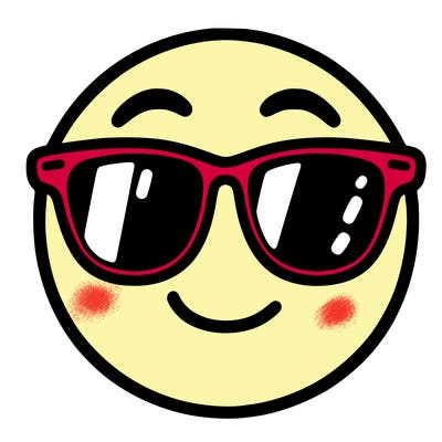emoji with sunglasses