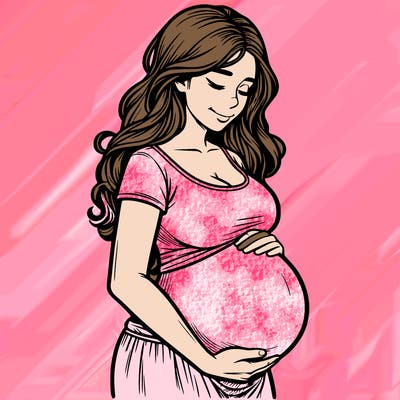woman heavily pregnant realistic