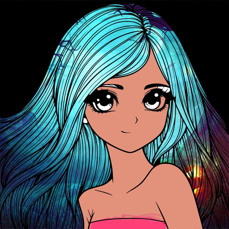 realistic girl pretty long hair