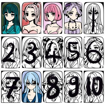 girls that look diffrent anime