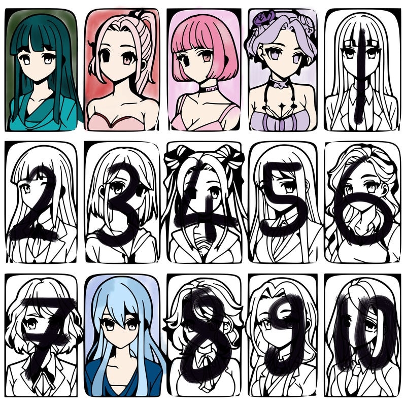 girls that look diffrent anime