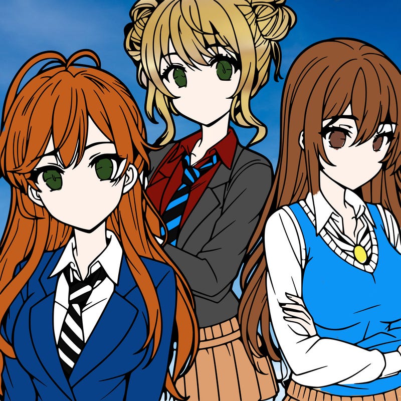 anime girls teenagers