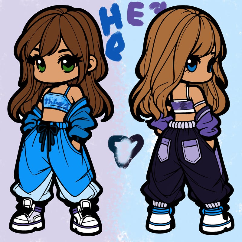 girl in crop top and baggy pants